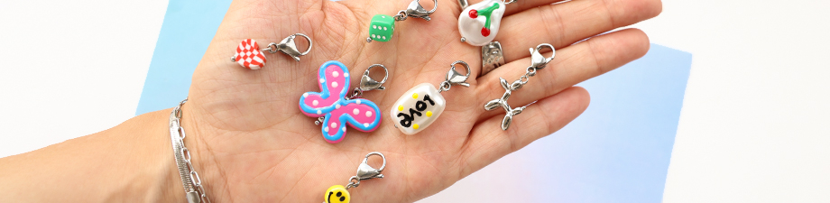 Perle in acrilico di imitazione uniche dipinte a mano