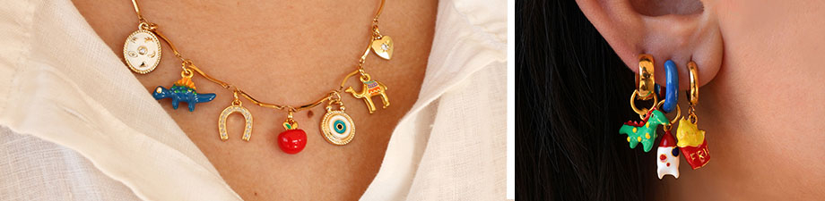 Nuova serie di ciondoli in metallo con smalto