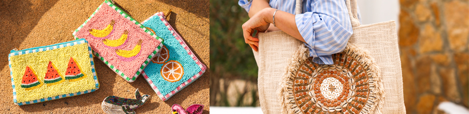 Borse da spiaggia, necessaire e portafogli  