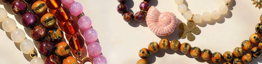 Nuova serie di perline in acrilico e resina