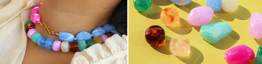 Nuova collezione di perline in acrilico colorate Nuova collezione di perline in acrilico colorate