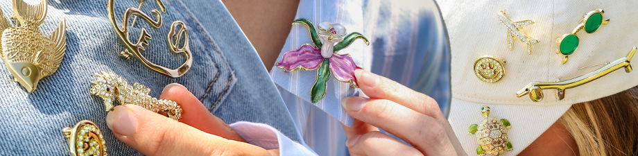 Spille alla moda con strass a tema marino 