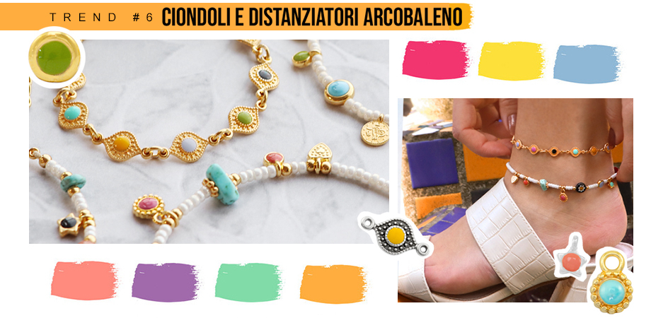 CIONDOLI E DISTANZIATORI ARCOBALENO